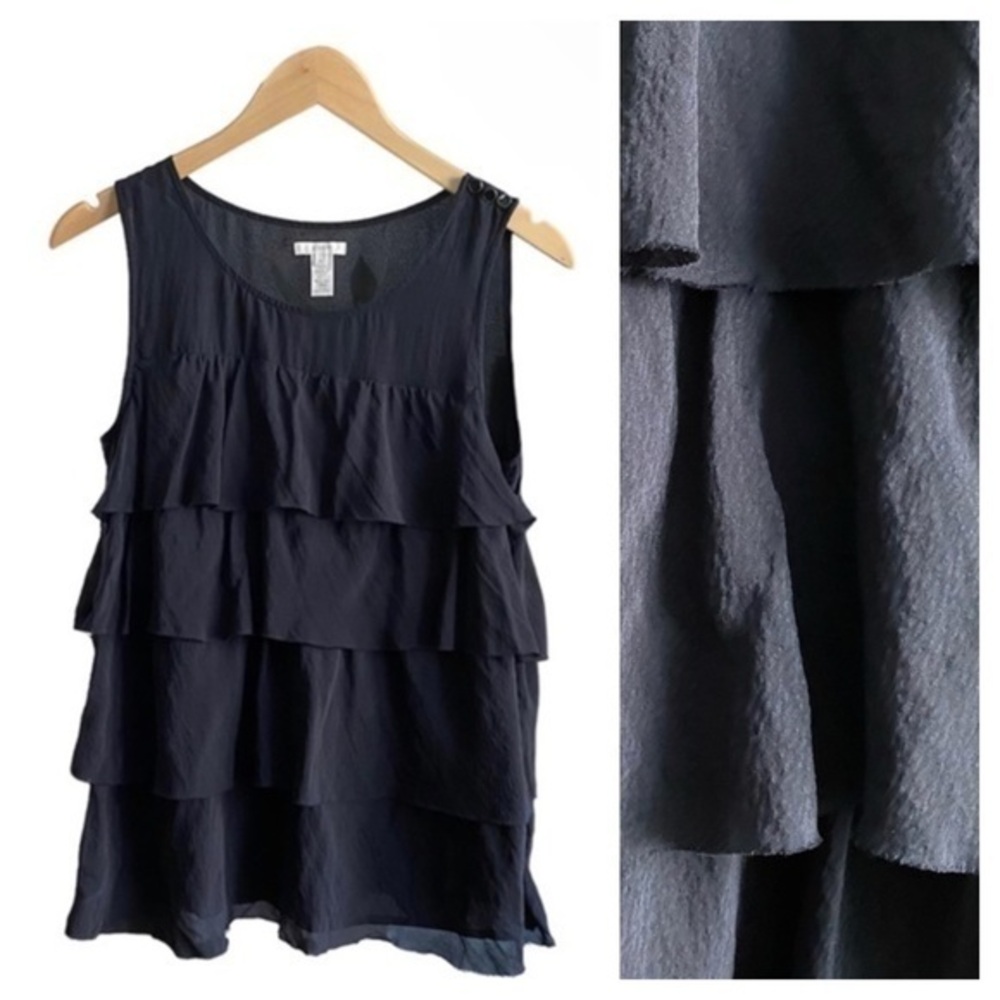 J. Crew Black Silk Tank Top 4